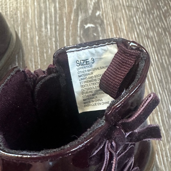 Kids Glossy Purple Ankle Boots - Picture 4 of 4